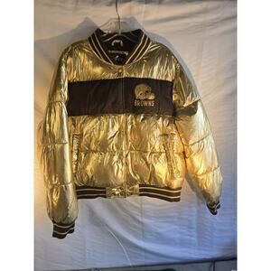 NWOT Cleveland Browns Puffer Jacket - G-III 4her Carl Banks Women's 2XL New